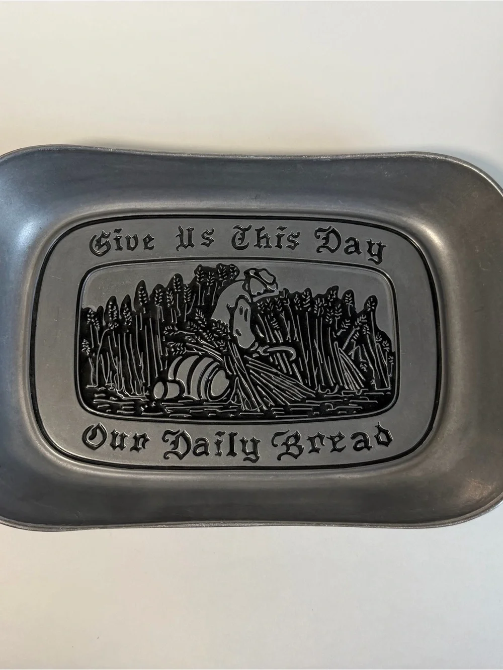 'Give Us This Day Our Daily Bread' Decorative Bread Tray